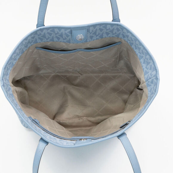 Michael Michael Kors Carter Signature Large Open Tote Blue Multi (Pre-owned) - Picture 3 of 6